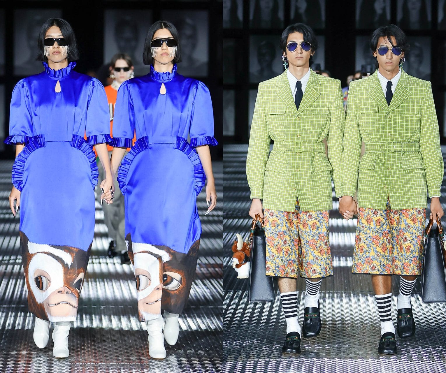 GUCCI 2023春夏米蘭時裝週—10點深入解析，IU 李知恩也著迷：全雙胞胎走秀、vintage 混搭、超萌小精靈配件...浪漫詩意的 1 ...